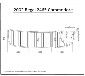 2002 Regal 2465 Commodore Loď Plávať Platformu Pad Loď EVA Teakové Podlahy 1/4