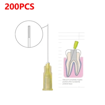 200PCS 30GA Zavlažovanie Ihly Tip Zubné Endo Koniec-Zatvorené Strane Otvoru Endo Striekačku Koreňového Kanála Umývanie Ihly Tip