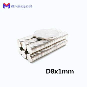 200Pcs 8 x 1 mm magnet D8*1 Silný Okrúhle Magnety Dia 8x1mm Magnet Magnet 8*1mm Veľkoobchod D8x1mm D8*1mm 8x1