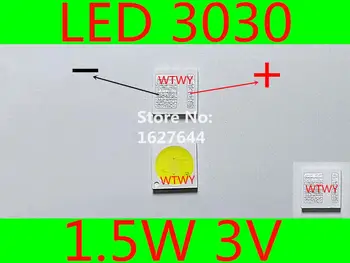 200pcs AOT LED 3030 LED TV Podsvietenie Vysoký Výkon 1.5 W 3V Podsvietenie LED studená biela Pre LED LCD TV Podsvietenie Aplikácie