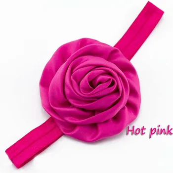 200PCS Kvalitné Pevné Mäkké Valcované Rose Textílie Kvet Pre Deti Čelenky Fashion, DIY Vlasy Príslušenstvo hlavový most pokrývku hlavy