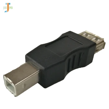 200pcs/veľa Black USB 2.0 A Samica Na USB B Samec Adaptér Converter pre Tlačiareň, Skener