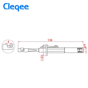 2018 Cleqee P5006 2ks/set Izolácie Piercing Test Klip Nastaviť Alligator Sond Pre Auto Obvod Detekcie Červená / Čierna