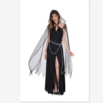 2018 Halloween čarodejnice kostým upíra ženský duch demon svätý plášť oblek, kostým čarodejnice jednotné strany kostým smrti
