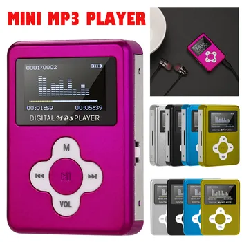 2018 Mini MP3 Prehrávač s LCD Displej Podpora 32 GB TF Card Slot, Digitálny Mini USB MP3 Music Media Deti Audio Prehrávač Hudby