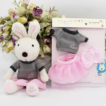 2018 nové Kawaii bunny králik oblečenie pre bábiku & plyšové hračky hobby pre deti, dievčatá, plnené deti hračky narodeninám
