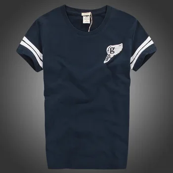 2018 nové letné tričko mužov bavlna výšivky vzor krátke rukáv tričko