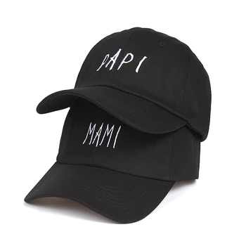 2018 nové PAPI MAMI výšivky klobúky Neštruktúrovaných nastaviteľné bavlna šiltovky Party Klobúk Spp otec klobúk veľkoobchod