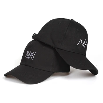 2018 nové PAPI MAMI výšivky klobúky Neštruktúrovaných nastaviteľné bavlna šiltovky Party Klobúk Spp otec klobúk veľkoobchod