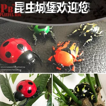2018 Simulácia vibrácií Hmyzu Lienka chrobák zelená hmyzu elektrické vibrácie simulácia hmyzu elektronické zvieratko, hračky pre Deti