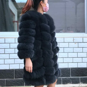 2018 Značky Najvyššej Kvality Prírodné Kožušiny Kabát Reálne Arctic Fox Dámy Vesta Odnímateľný Ženy Hrubé Dizajn Zimné Transformer Kabát