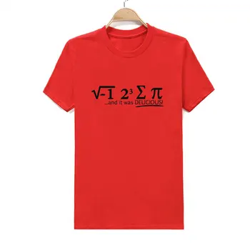 2019 Bavlna Priedušná Slim Fit Matematika Osem Súčet Koláč A Bolo To Chutné Vysokej Kvality Kreatívny Dizajn Módne T-shirt
