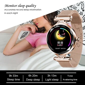 2019 H1 Luxusné Smart Hodinky Ženy Náramok Vodotesný IP67 Krvného Tlaku, Tepovej frekvencie Zdravie Smartwatch reloj Náramok
