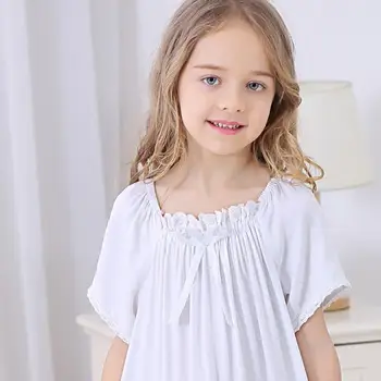2019 Jar Detí Dievčatá Lolita Šaty Princezná Sleepshirts Vintage Nightgowns Dieťa Nightdress Deti Sleepwear Pyžamo Šaty