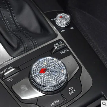 2019 Luxusné Diamantové Klimatizácia Volant Zásuvky Gombík Dekorácie Prípade Pre Nové Audi A3 Interiér Špeciálne Úpravy