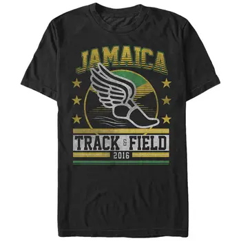 2019 Módne bavlna tričko Jamajka Track and Field 2016 Mens Grafické Tričko Tee tričko