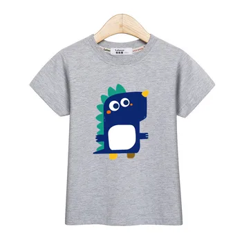 2019 módne detské tričko chlapcov roztomilý dinosaurus tlač deti t-shirt krátkym rukávom deti oblečenie letné malý chlapec top bavlna tees