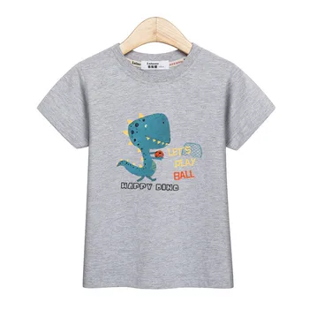 2019 módne detské tričko chlapcov roztomilý dinosaurus tlač deti t-shirt krátkym rukávom deti oblečenie letné malý chlapec top bavlna tees