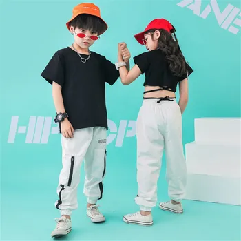 2019 Módne Dieťa Jazz Hip-Hop Tanečné Kostýmy Pre Dospelých Deti Hip Hop Oblečenie Spoločenský Tanec Kostým Detský Výkon Kostýmy