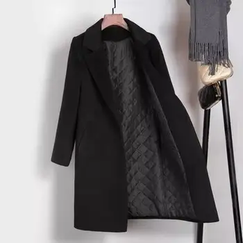 2019 Módne dámske vlnené kabát žien dlho časť nové zimné nosenie hrubé vlnené kabát profesionálne ženy, to rovno Wild Ms