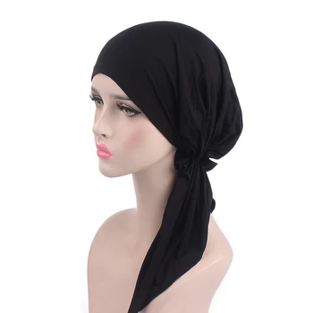2019 Módne Moslimských Turban Čiapky Pevné Modálne Vnútorné Hijabs Klobúk Islamské Ženy Elastickej A Zabaľte Hlavu Kapoty Hidžáb Klobúky, Šatky