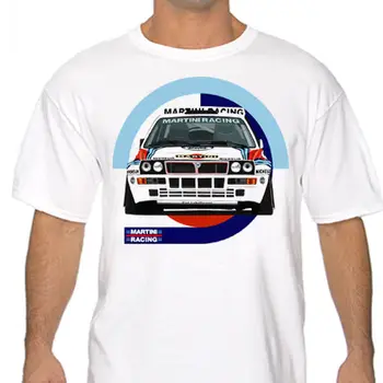 2019 Módne talianske auto fanúšikov Delta Integrale Klasických Rally Tričko Biele alebo Šedé Racings Tee tričko