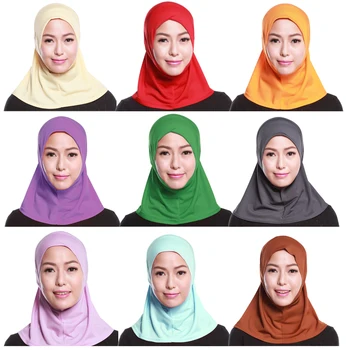 2019 Módne Ženy Hidžáb Kryt Krku Šatku Kapoty Úplné Pokrytie Vnútorné Hijabs Spp Kosti Lady Islamskej Moslimských Pokrývku Hlavy Moslimských Obyčajný Spp