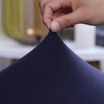 2019 Nordic Tmavo Modrá Pevné Stoličky Kryt Slipcover Gauč Spandex/Polyester Textílie Úsek Elastická Multifunkčná Stolička Banquet