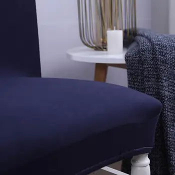 2019 Nordic Tmavo Modrá Pevné Stoličky Kryt Slipcover Gauč Spandex/Polyester Textílie Úsek Elastická Multifunkčná Stolička Banquet