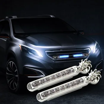 2019 nové 2Pc Veternej Energie svietenie s 8 LED Denné svetlo predné svetlo na Čítanie Auto styling Bez Potreby Externého Napájania Auto cez Deň
