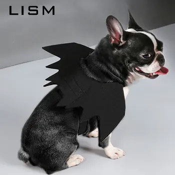 2019 Nové Halloween Psa Kostýmy Bat Krídla Upír Black Roztomilý Fancy Dress Up, Halloween Oblečenie, Pet, Pes, Mačka Kostým Oblečenie