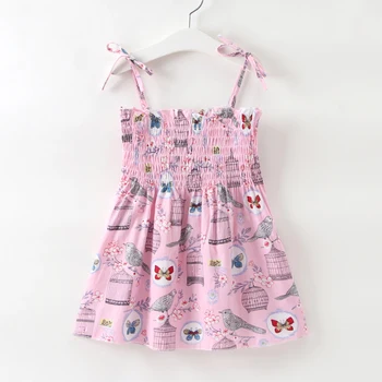 2019 Nové Letné Detské Módne Princezná Kvetinový Backless Šatka Šaty Dievčatá Oblečenie Detí Oblečenie Šaty