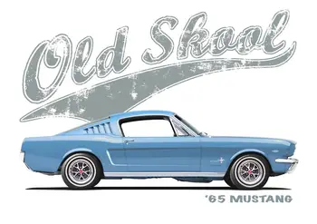 2019 Nové Letné Štýl Módy Krátky Rukáv Amerických Fanúšikov Mustang 1965 T-Shirt. Old Skool. Klasické Auto. Upravený.Deti, T Košele