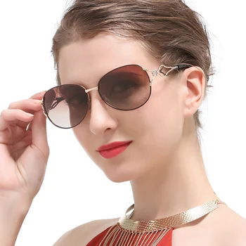 2019 Nové Luxusné Značky Polarizované Slnečné Okuliare Ženy Diamanty Nohy Kovový Rám Náter Gradient Slnečné Okuliare Oculos De Sol Feminino