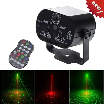 2019 Nové Mini USB Nabíjanie DJ, Disco Svetlo Strobe Party Stage svetelný Efekt Ovládanie Hlasom Laserový Projektor Svetlo na Tanečný Parket