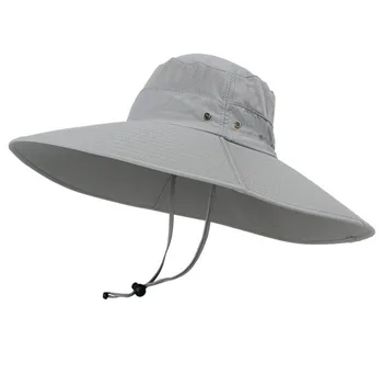 2019 Nové Mužov Pevné Vedierko Hat Veľké Široký Okraj Vojenskej Čiapky Chin Popruh Rybárske Spp Jungle Lov Čiapky Na Ochranu Pred Slnkom A1