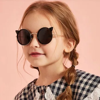 2019 nové módne Mačka Cartoon deti slnečné okuliare UV400 dieťa boys&girls Unisex roztomilý okuliare 3-7 r dieťa dieťa chrániť okuliare n361