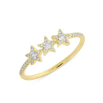 2019 nové prišiel factory veľkoobchod jednoduché klasické šperky ženy prst rozkošný cz star krúžok