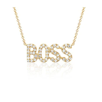 2019 Nový dizajn 925 sterling silver micro pave cz list šéf náhrdelník strieborná zlatá farba ženy šperky