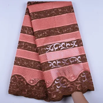 2019 Nový Dizajn Afriky Suché Textílie, Čipky Vysoká Kvalita Bavlnenej Čipky Textílie Kamene Swiss Voile Čipky Vo Švajčiarsku Y1607