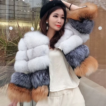 2019 nový štýl reálne kožušinový kabát Žien prírodné kožušiny bunda zime Teplé líška srsť Krátka srsť kvalitné módne Kožušiny vesta