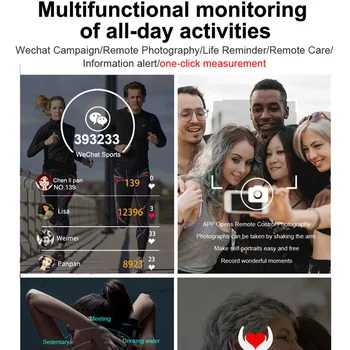 2019 Smart Hodinky plne dotykového ovládania Farebný displej Športové Fitness Sledovanie Krvného Tlaku, Tepovej frekvencie, Vodotesný IP67 Smart Hodinky