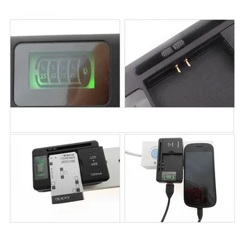 2019 Univerzálne Nabíjačky Batérií, LCD Ukazovateľ Displeja Pre Smartphone Cargador USB Port Cestovné Napájania, Nabíjací Adaptér, Čierna