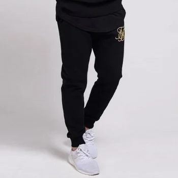 2019Men móda Kanye West Sik bežné hodváb športové pánske nohavice hip hop výšivky bavlna telocvične, fitness jogging Nohavice