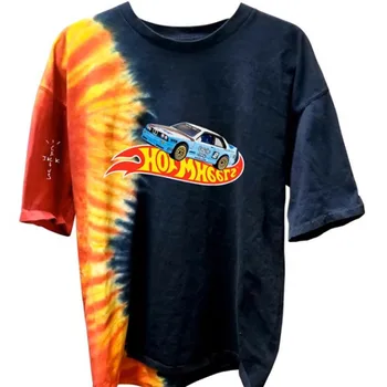 2020 Astroworld Scott Travis Jack Chlapci Hotwheels Racing tie Dye tričko,Muži, Ženy, SCOTT TRAVIS Hip-hop t-shirt
