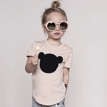 2020 Bavlna Deti T-Shirt Deti Letné Krátke Sleeve T-Košele pre Chlapcov, Dievčatá Oblečenie, Úsmev na Tvár Tlač Tričko Batoľa Topy SC034