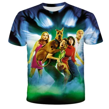 2020 Chlapci Lete Halloween Video Anime Scooby Doo Polyester 3D Vytlačené T-shirt Deti Zábavnej Komiksu Pôvodné Ulici Krátke Sleev
