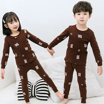 2020 Deti Pyžamá Oblečenie Set sa Chlapci Dievčatá Cartoon Tiger Sleepwear Vyhovovali Dlhým rukávom Pyžamá Deti Jeseň Dieťa Pijamas Oblečenie
