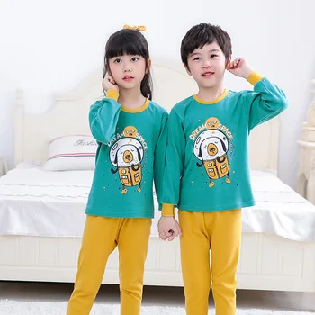 2020 Deti Pyžamá Oblečenie Set sa Chlapci Dievčatá Cartoon Tiger Sleepwear Vyhovovali Dlhým rukávom Pyžamá Deti Jeseň Dieťa Pijamas Oblečenie
