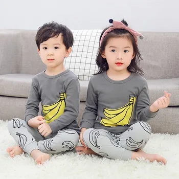 2020 Detské Pyžamo Jeseň Chlapci Dievčatá Oblečenie Sady Bavlna Deti Cartoon Dinosaura Sleepwear Deti Pyžamá Enfant Dieťa Pyžama